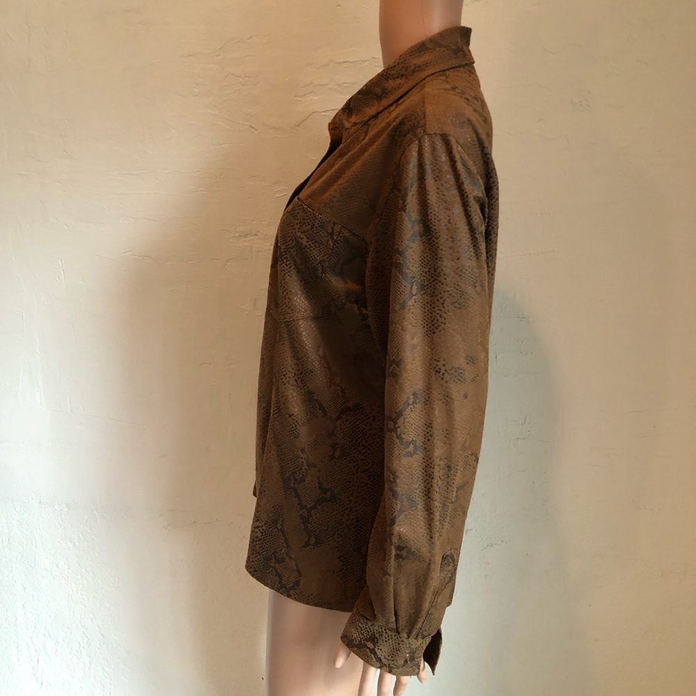 Chico’s Vintage Python Pattern Animal Print Brown… - image 4